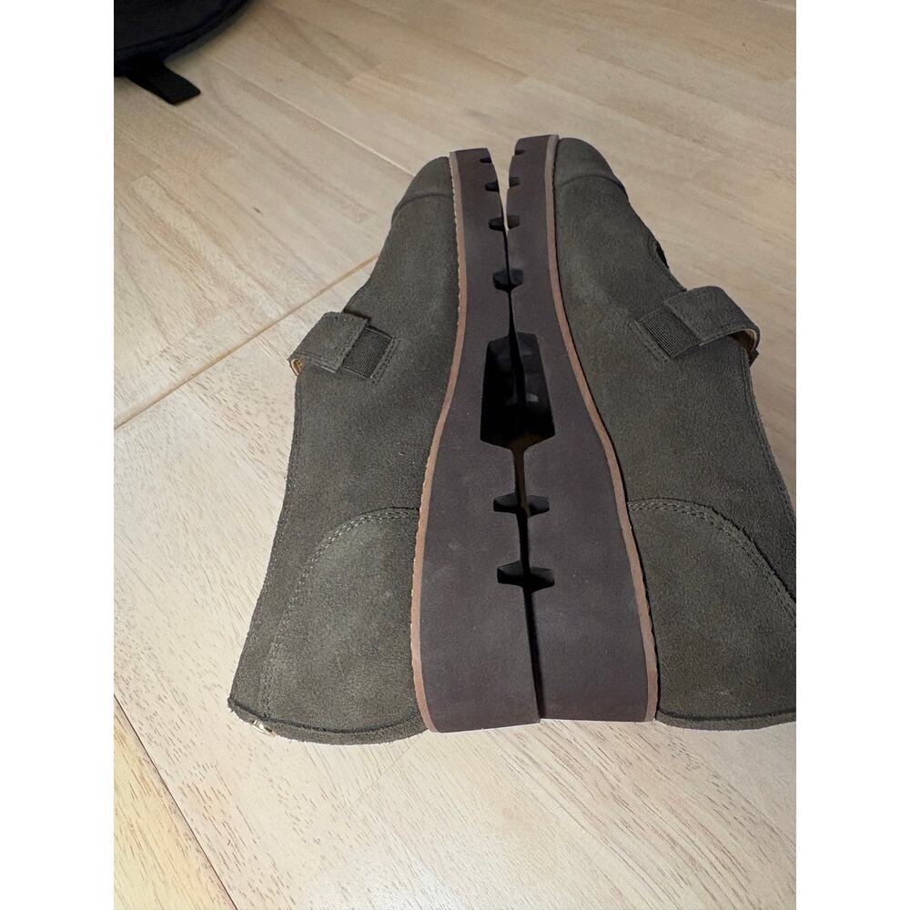 Vionic Dark Olive Green Suede T-Strap Mary Jane Lug Sole Loafer Dark Academia - Picture 5 of 6